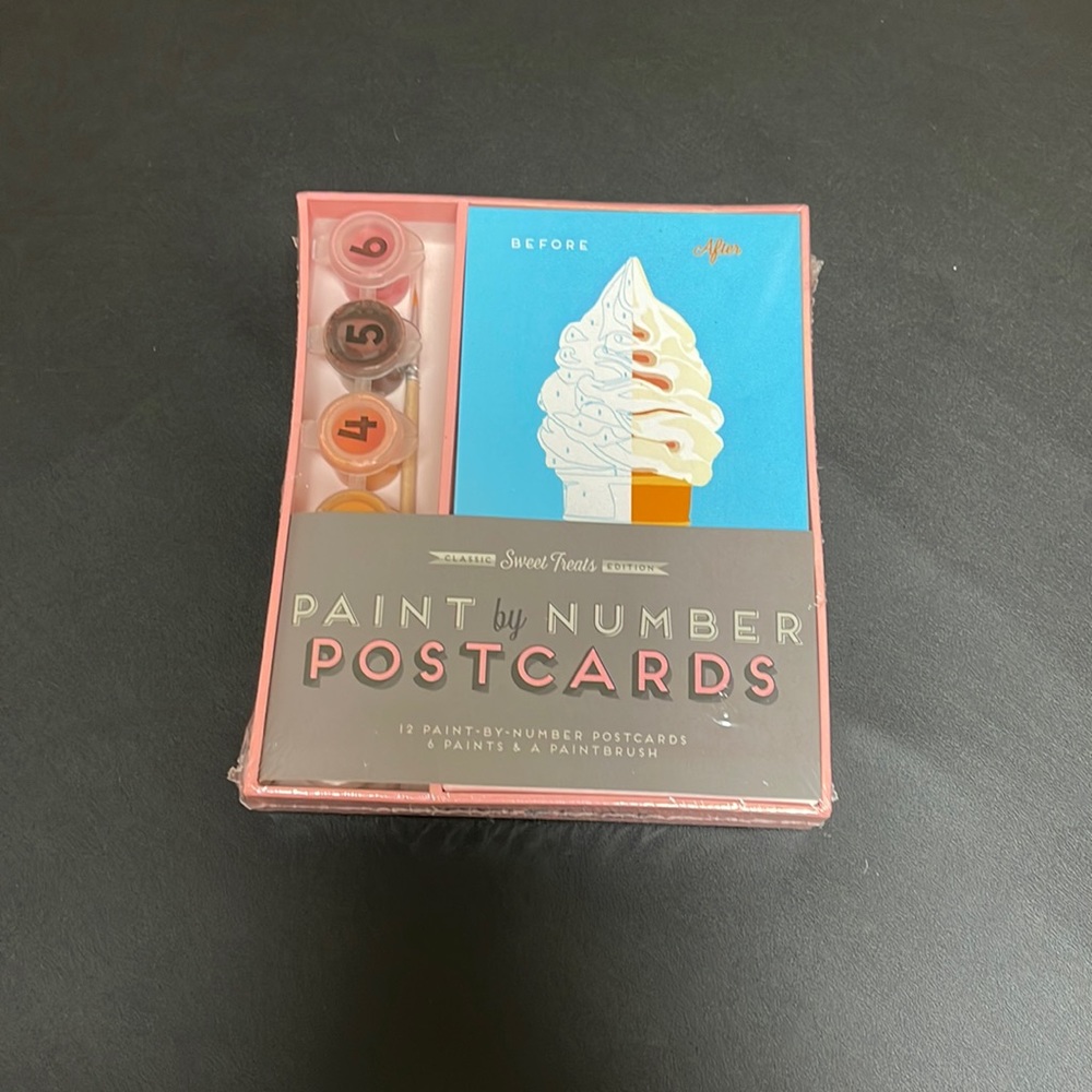 Paint by Number Postcards kit